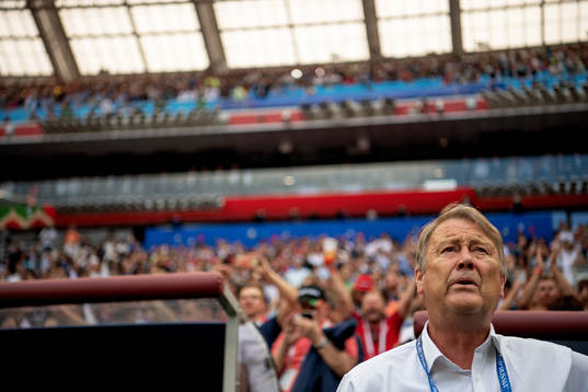 head coach Åge Hareide of Denmark