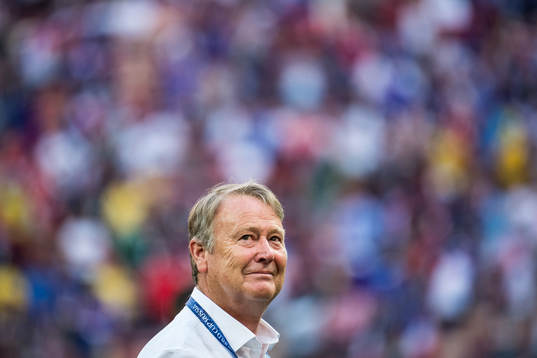 Head coach Åge Hareide of Denmark