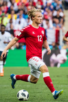 Kasper Dolberg of Denmark