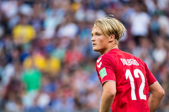 Kasper Dolberg of Denmark