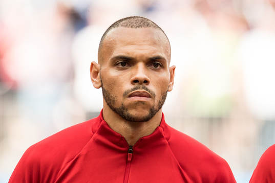 Martin Braithwaite of Denmark prior the FIFA World Cup