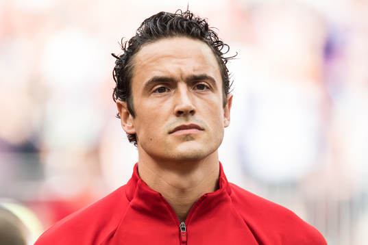 Thomas Delaney of Denmark prior the FIFA World Cup group