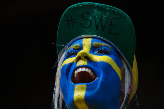 Swedish supporter Sara Eskilsson