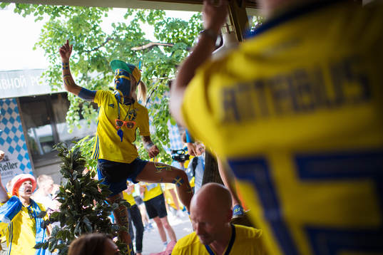 Swedish supporter Sara Eskilsson