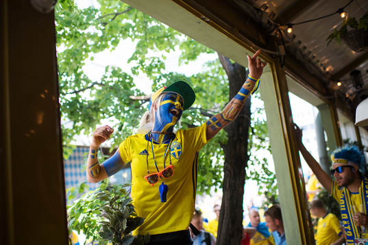 Swedish supporter Sara Eskilsson