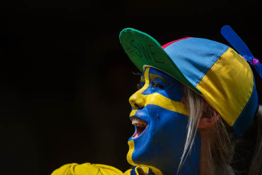 Swedish supporter Sara Eskilsson