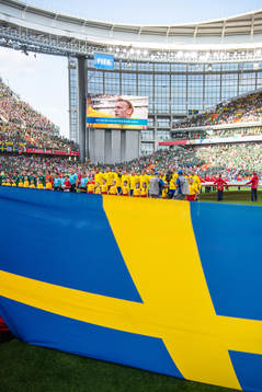 Staring elevens of Mexico and Sweden prior  the FIFA World
