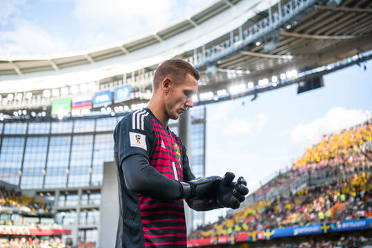 goalkeeper Robin Olsen of Sweden prior  the FIFA World Cup