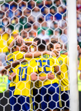Players of Sweden celebrates the 0-3 goal