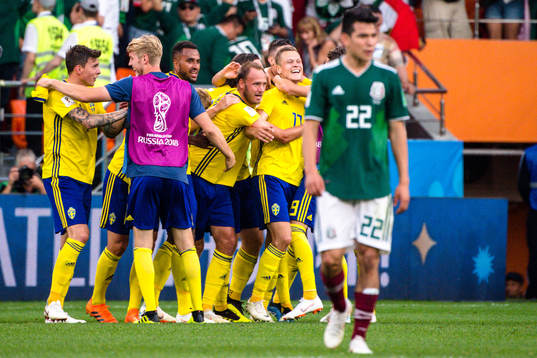 Andreas Granqvist of Sweden celebrates