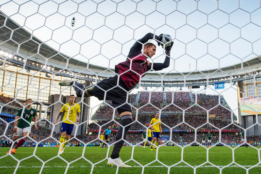 Goalkeeper Robin Olsen of Sweden