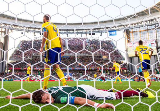 Hector Moreno of Mexico looks dejected