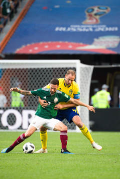 Miguel Layun of Mexico  and Andreas Granqvist of Sweden