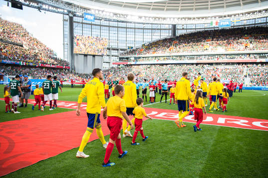 Players of Sweden prior the FIFA World Cup group stage
