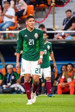 Edson Alvarez  of Mexico looks dejected