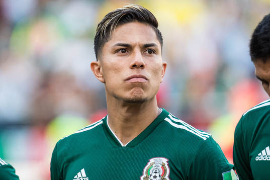 Carlos Salcedo of Mexico prior the FIFA World Cup group