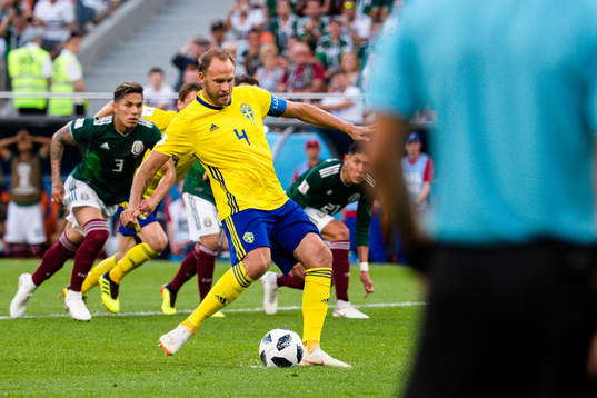 Andreas Granqvist of Sweden scores the 0-3 goal