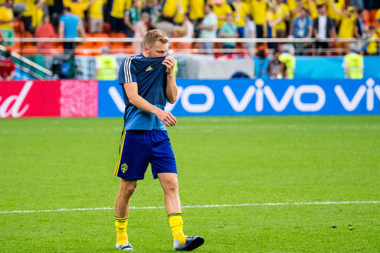 Sebastian Larsson of Sweden cough