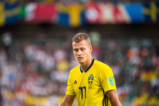 Viktor Claesson of Sweden looks dejected