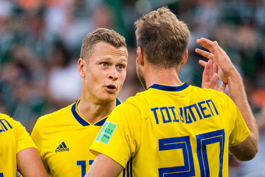 Viktor Claesson and Ola Toivonen of Sweden