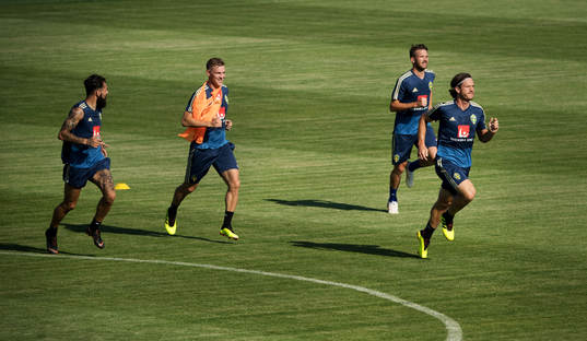 Jimmy Durmaz, Emil Krafth, Marcus Rohden and Gustav