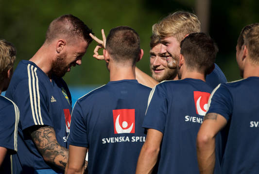 Pontus Jansson, Filip Helander and John Guidetti of the