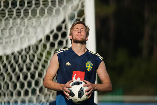 Emil Forsberg of the Swedish national football team at a