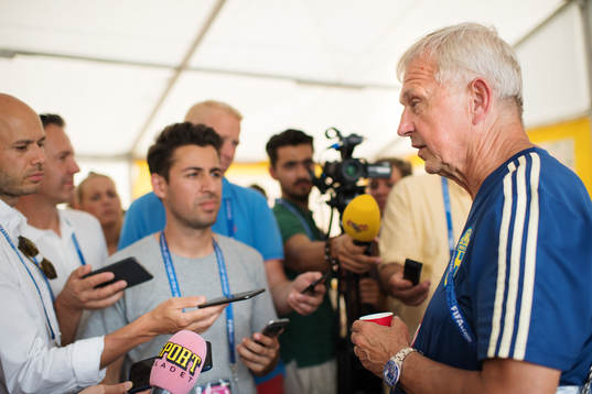 Team Manager Lars Richt of the Swedish national football