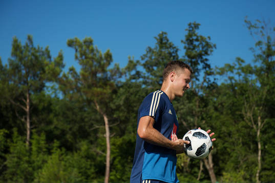 Viktor Claesson of the Swedish national football team at a