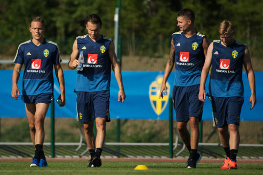 Ludwig Augustinsson, Albin Ekdal, Mikael Lustig and Emil