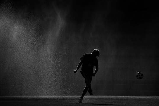 Emil Forsberg of the Swedish national football in front of