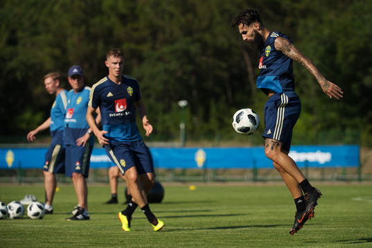Jimmy Durmaz of the Swedish national football team at a