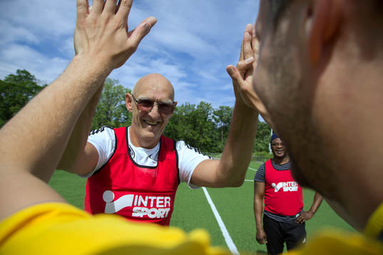 Sven Persson deltar i ett träningspass i träningsformen
