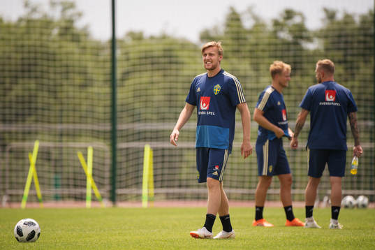 Emil Forsberg of the Swedish national football team at a