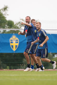 Andreas Granqvist, Viktor Claesson and Sebastian Larsson of
