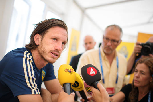 Gustav Svensson of the Swedish national football team