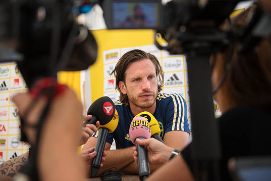 Gustav Svensson of the Swedish national football team