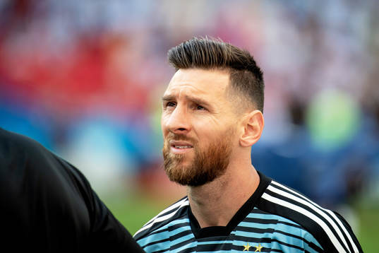 Lionel Messi of Argentina prior the FIFA World Cup round of