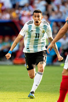 Angel Di Maria of Argentina celebrates