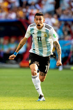 Angel Di Maria of Argentina celebrates