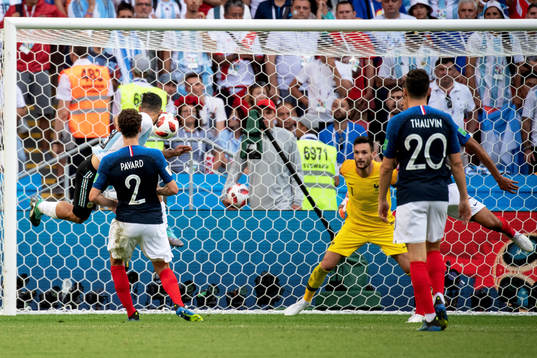 Sergio Aguero of Argentina scores 4-3