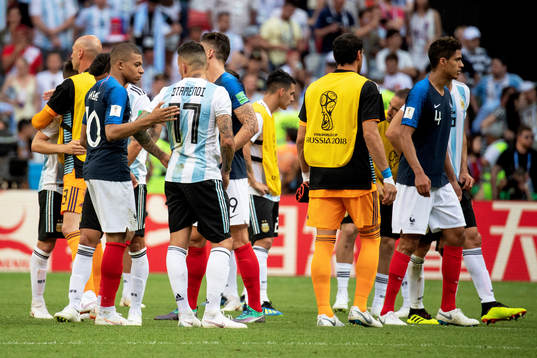 Players of Argentina looks dejected