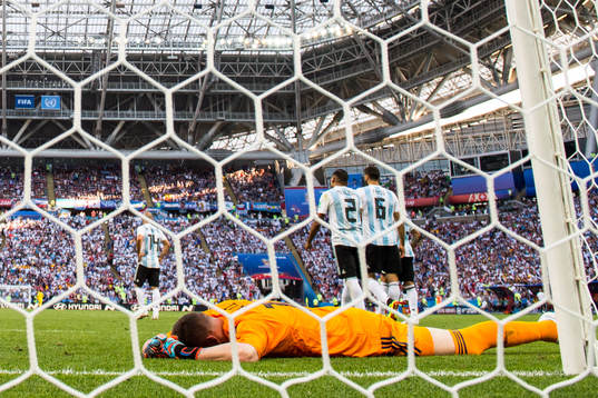 goalkeeper Franco Armani of Argentina looks dejected