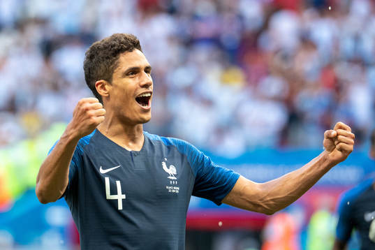Raphael Varane of France celebrates