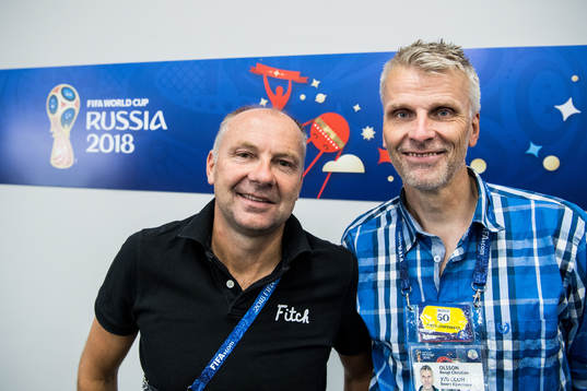 Håkan Mild and Christian Olsson from Swedish radio