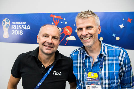 Håkan Mild and Christian Olsson from Swedish radio