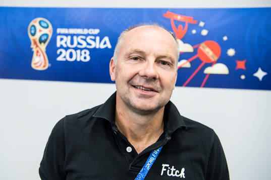 Håkan Mild from Swedish radio Radiosporten prior the FIFA