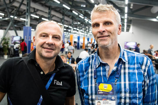Håkan Mild and Christian Olsson from Swedish radio