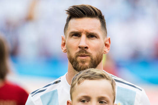 Lionel Messi of Argentina prior the FIFA World Cup round of