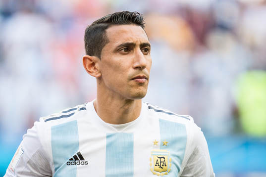 Angel Di Maria of Argentina prior the FIFA World Cup round